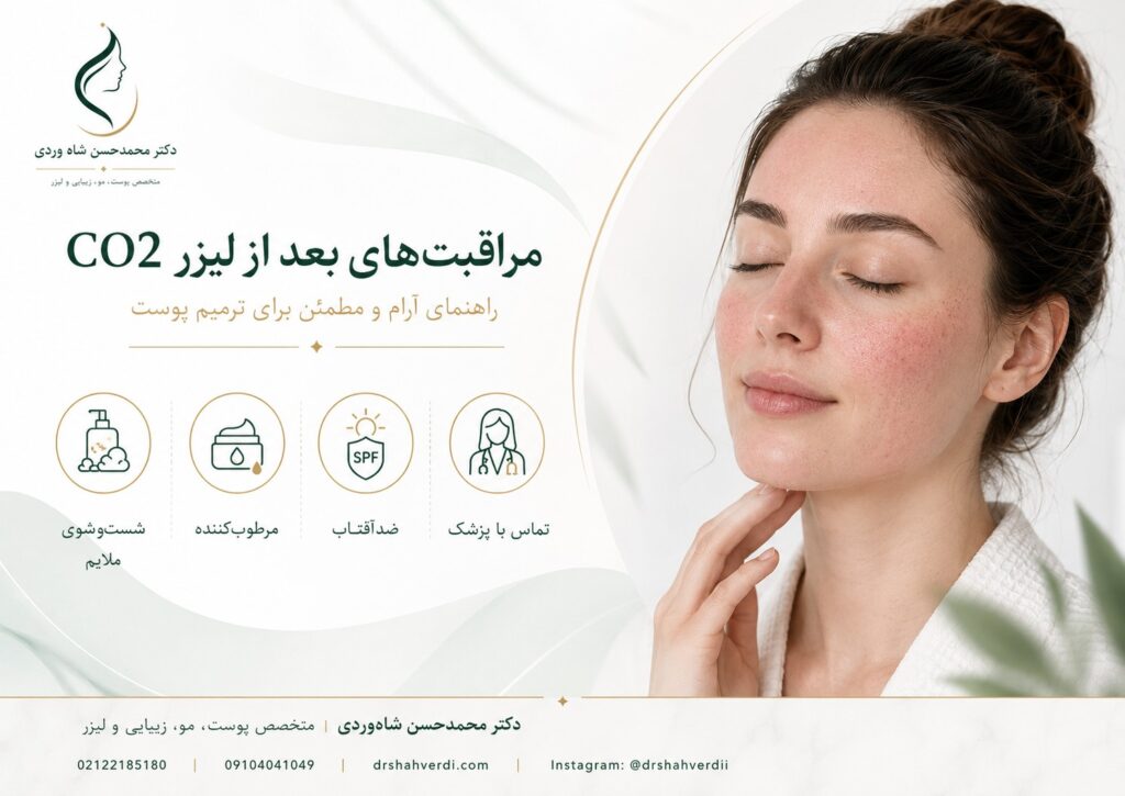 تصویر مقاله مراقبت‌های بعد از لیزر CO2 | عوارض طبیعی و علائم هشدار