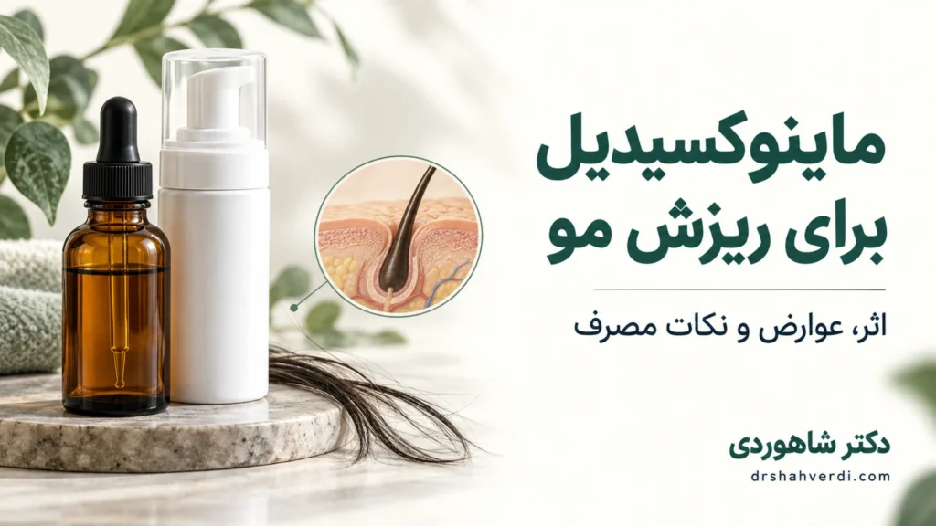تصویر مقاله ماینوکسیدیل برای ریزش مو؛ روش مصرف، زمان اثر و عوارض
