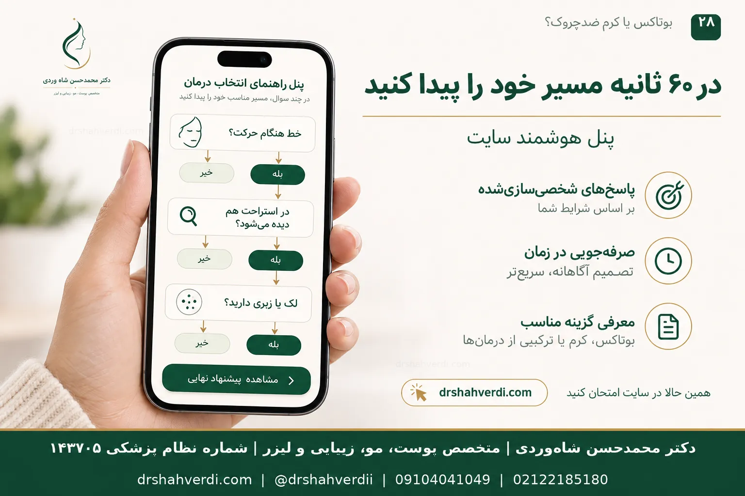 پنل راهنمای انتخاب بوتاکس یا کرم