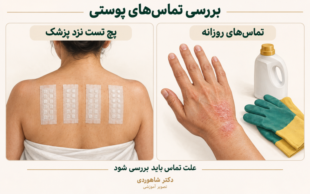 تصویر مقاله درماتیت تماسی؛ تفاوت حساسیت آلرژیک و التهاب تحریکی پوست