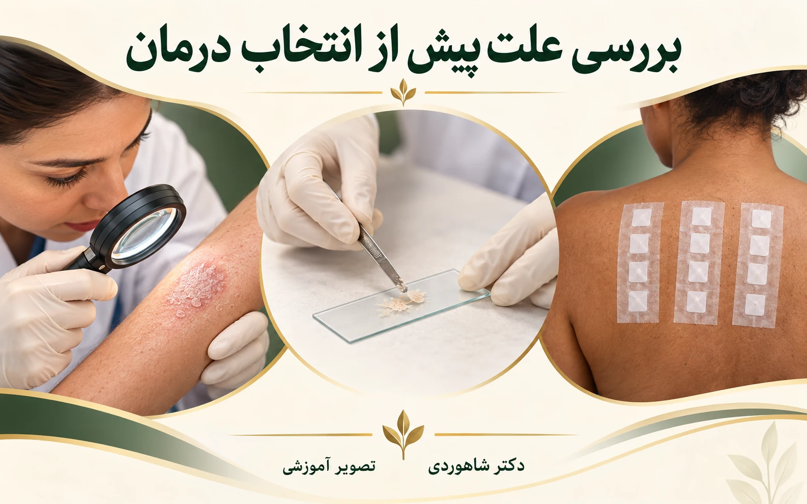 معاینه پوست، نمونه پوسته و پچتست به عنوان بررسیهای متفاوت