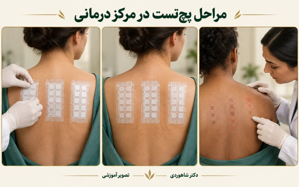 تصویر مقاله پچتست حساسیت تماسی؛ آمادگی، مراحل و معنی نتیجه