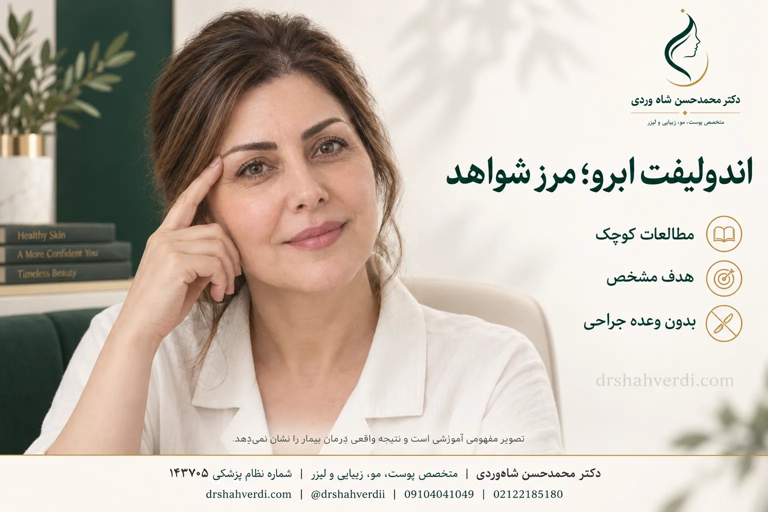 بررسی شواهد اندولیفت و اندولیزر ۱۴۷۰ برای ابرو
