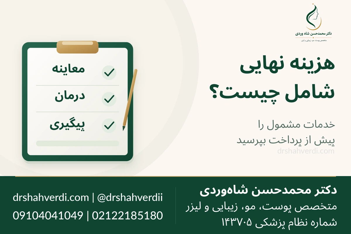 چکلیست معاینه، درمان و پیگیری برای بررسی هزینه نهایی اندولیفت
