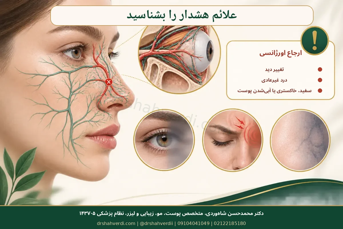 علائم هشدار انسداد عروقی پس از فیلر بینی و ضرورت اقدام فوری