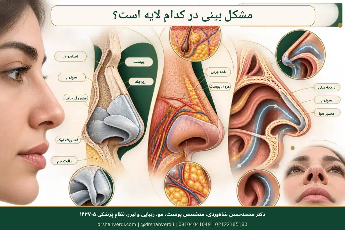 تفکیک ساختار پوست عملکرد و حرکت در ارزیابی بینی