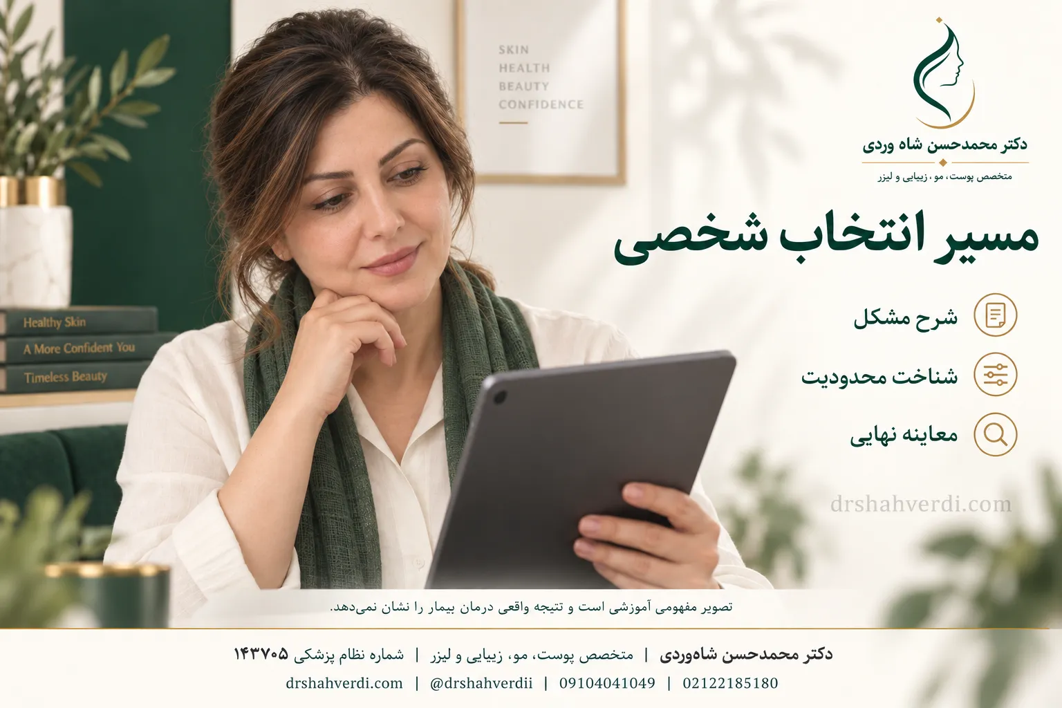 پنل انتخاب روش لیفت ابرو بر اساس وضعیت و هدف فرد