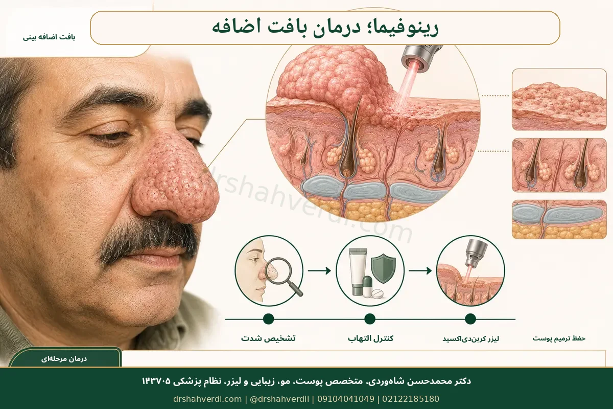 گزینه‌های درمان رینوفیما شامل لیزر CO2 و روش‌های جراحی