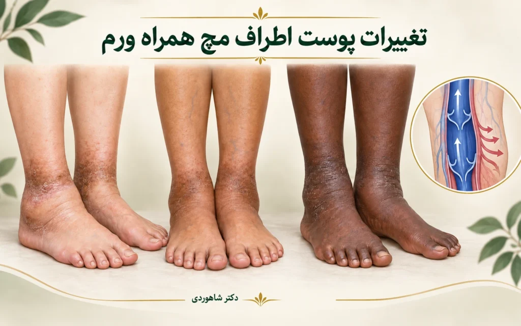 تصویر مقاله اگزمای وریدی ساق پا؛ خارش، ورم و تغییر رنگ اطراف مچ