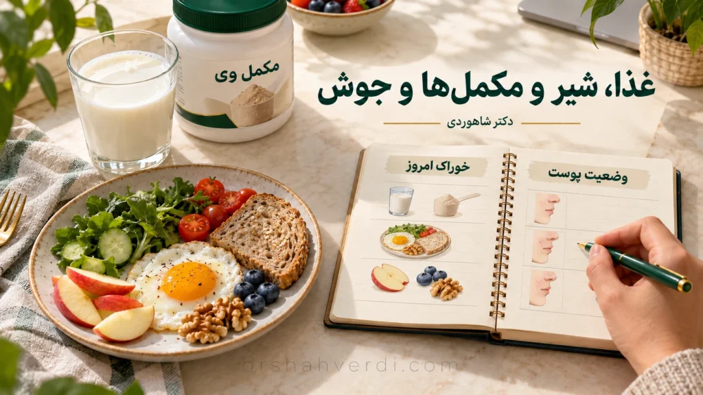 تصویر مقاله غذا، شیر و مکمل‌ها چقدر در جوش نقش دارند؟