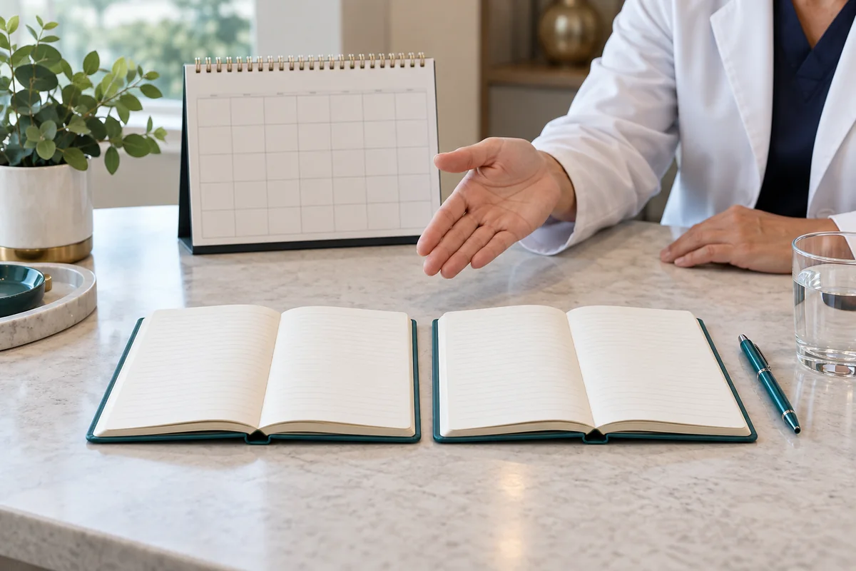 دو دفتر و تقویم ساده برای پیگیری ثابت