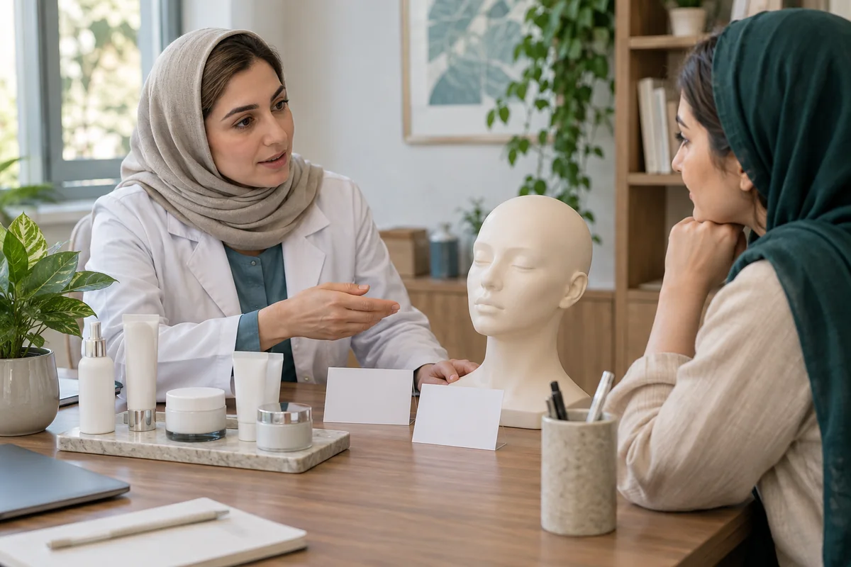 محصولات بیبرند، کارت خالی و مدل سر برای گفتوگو دربارهٔ درمان