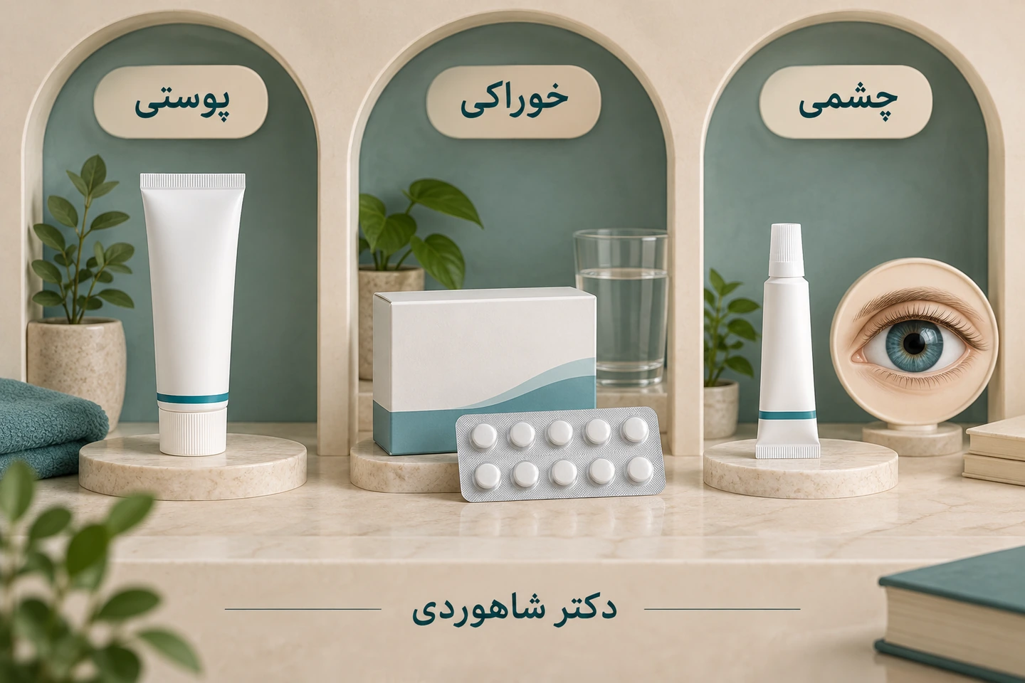 فرآورده پوستی، بسته خوراکی و تیوب چشمی در سه بخش مستقل