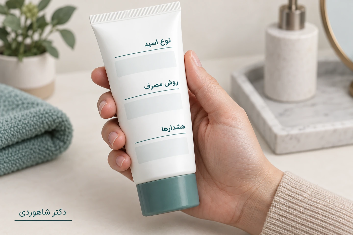 خواندن نوع اسید و دستور روی بسته