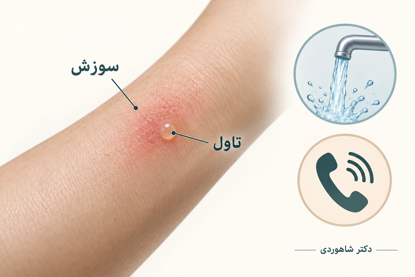 سوزش و تاول بهعنوان نشانه توقف مصرف