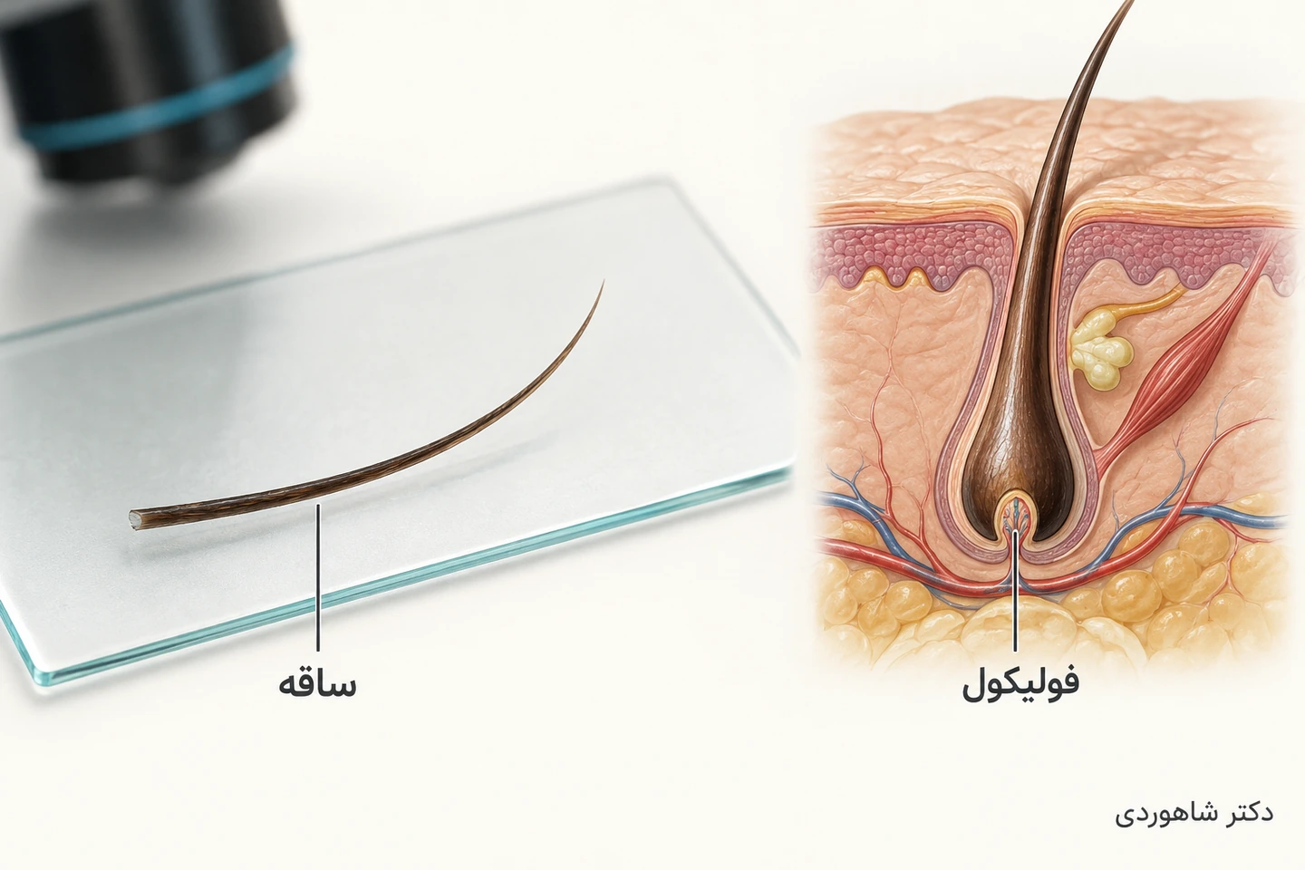 تفاوت آزمایش تار جداشده و فولیکول زیر پوست