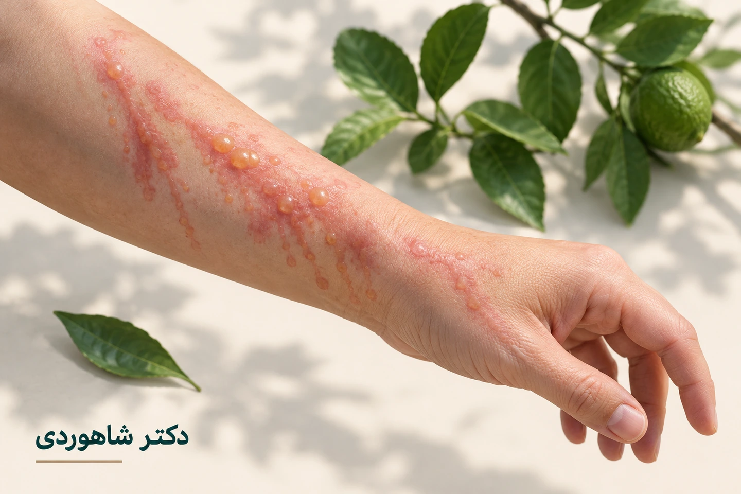 الگوی خطی و قطرهای التهاب پس از گیاه و نور