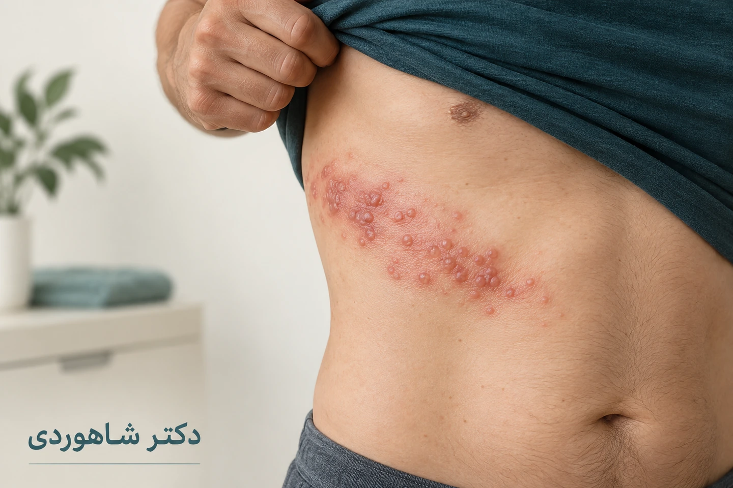 تاولهای نواری یکطرفه تنه
