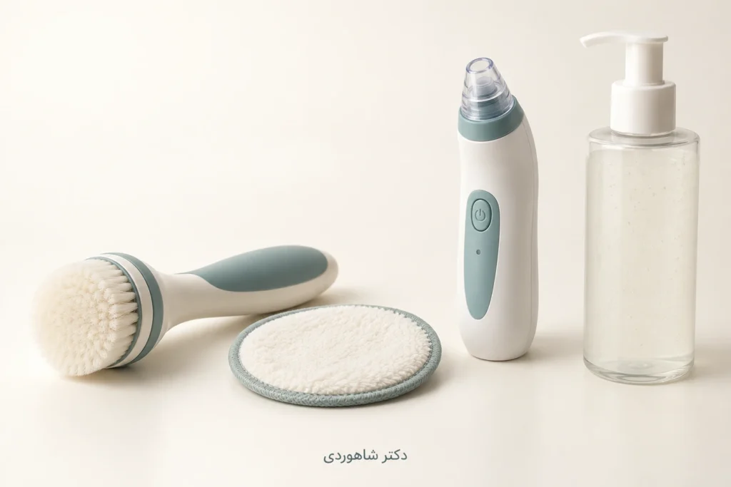 تصویر مقاله ابزار پاکسازی پوست؛ فیسبراش، اسفنج، مکنده و اتوی صورت واقعاً چه میکنند؟