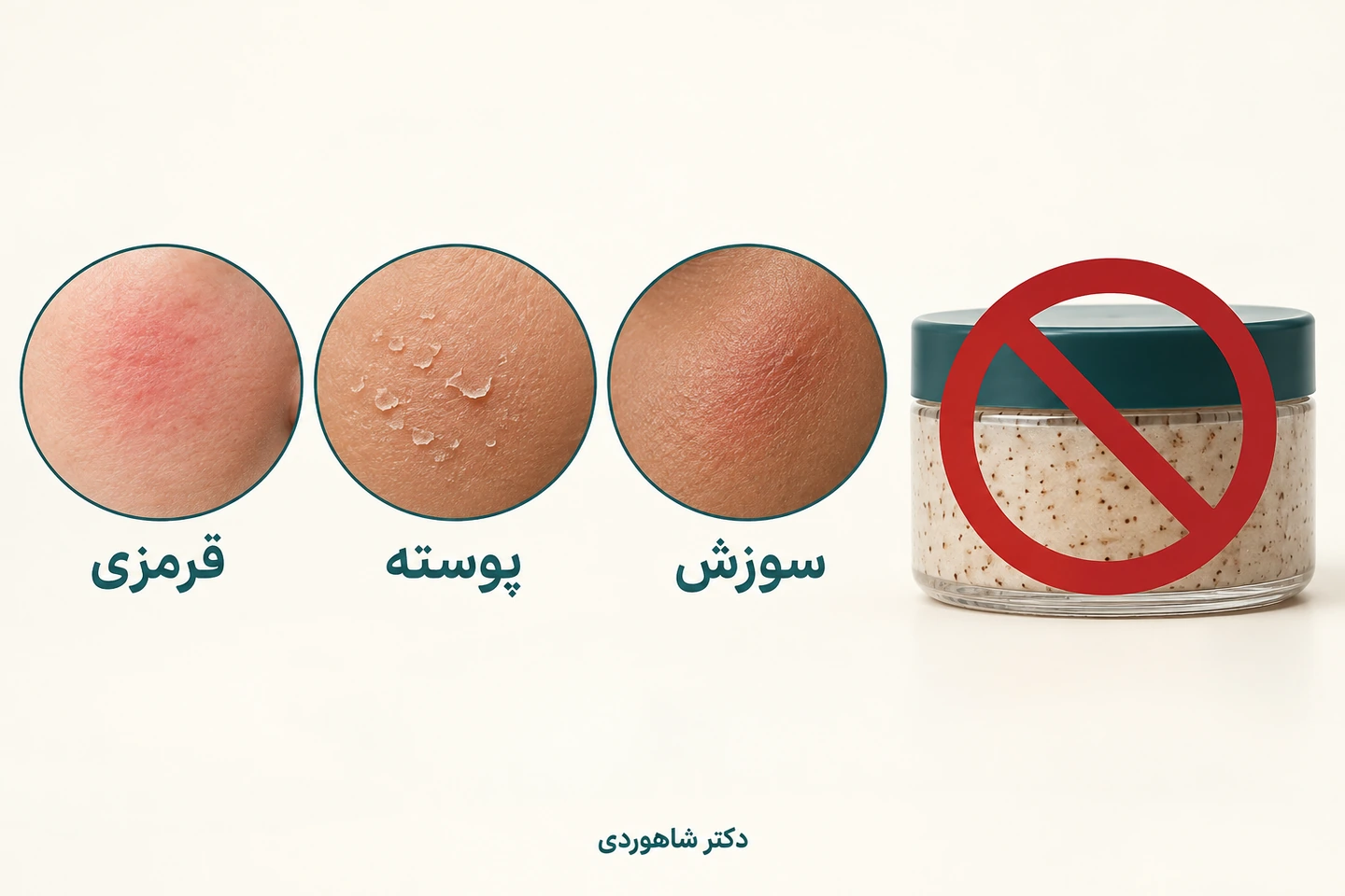 نشانههای تحریک پوست و کنار گذاشتن اسکراب