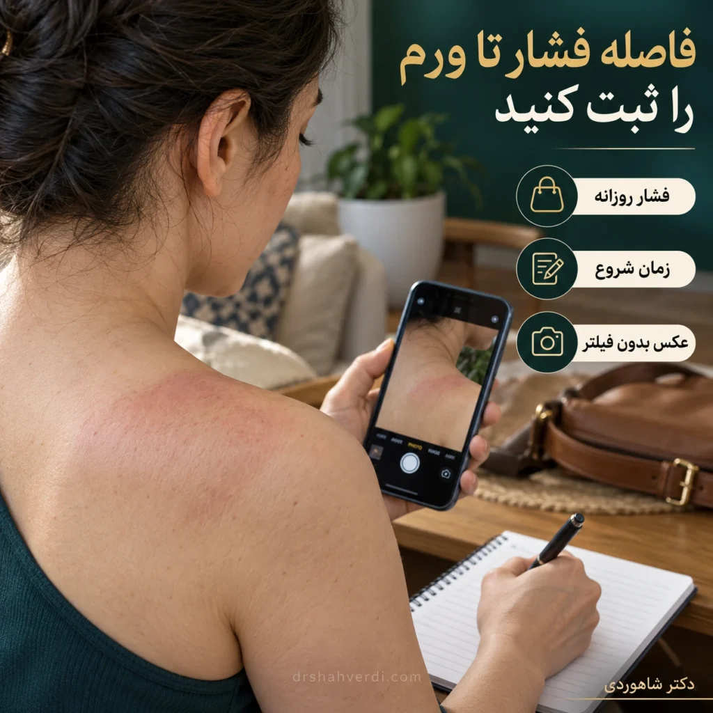 تصویر مقاله کهیر فشاری؛ ورم تأخیری پس از فشار لباس یا نشستن
