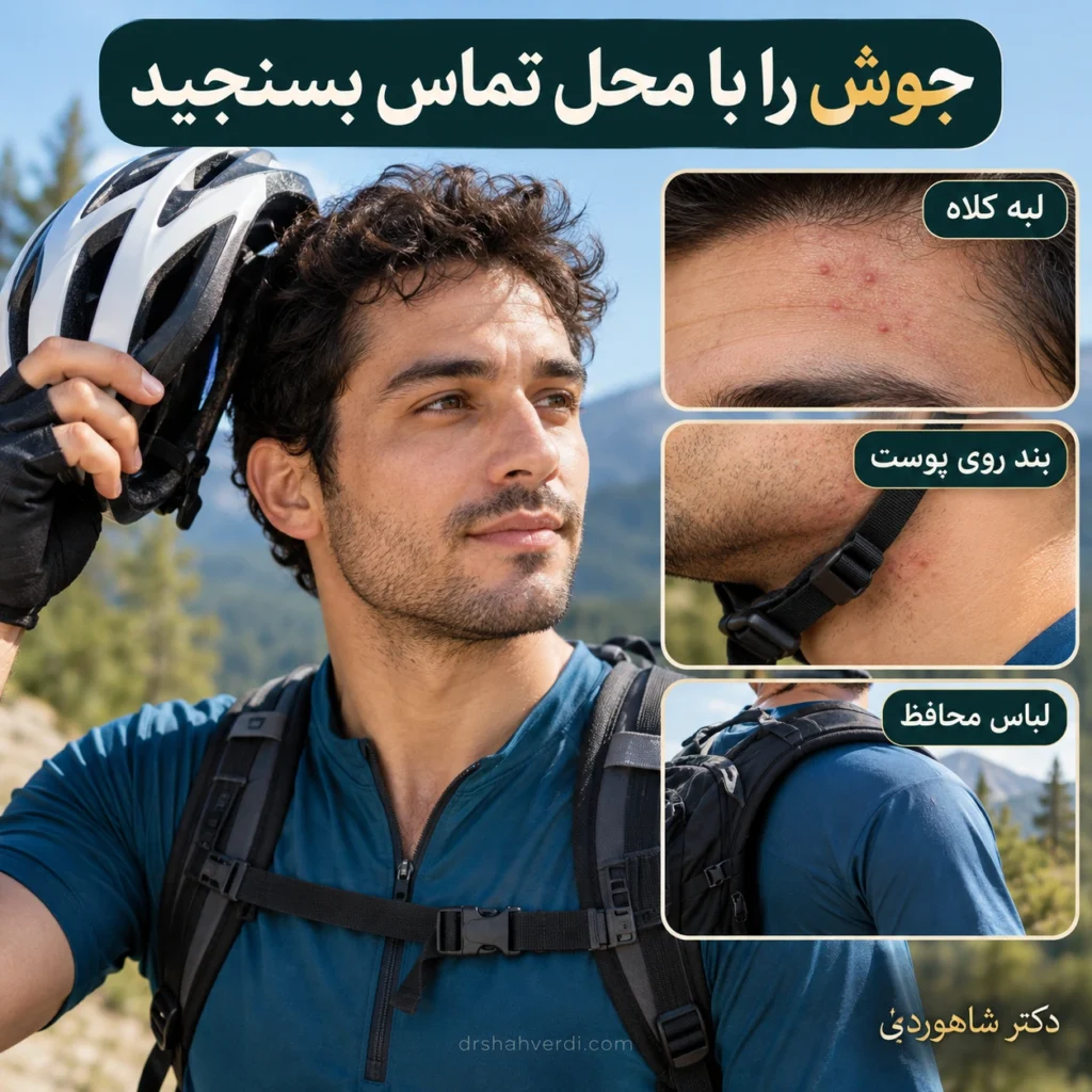تصویر مقاله آکنه مکانیکا؛ جوش ناشی از اصطکاک و تجهیزات ورزشی