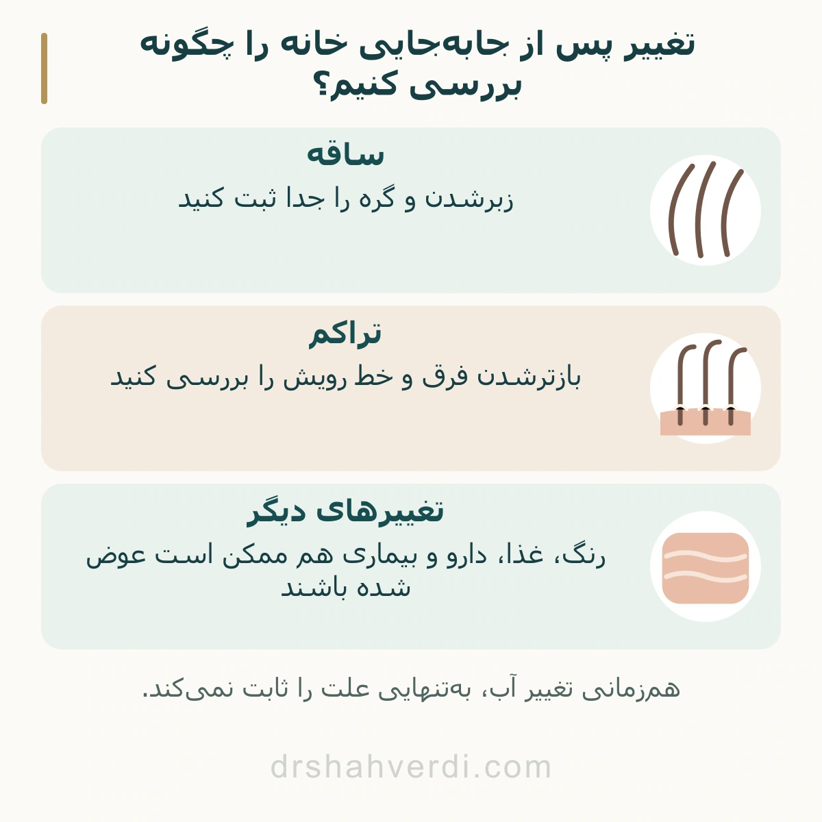 تغییر پس از جابه‌جایی خانه را چگونه بررسی کنیم؟
