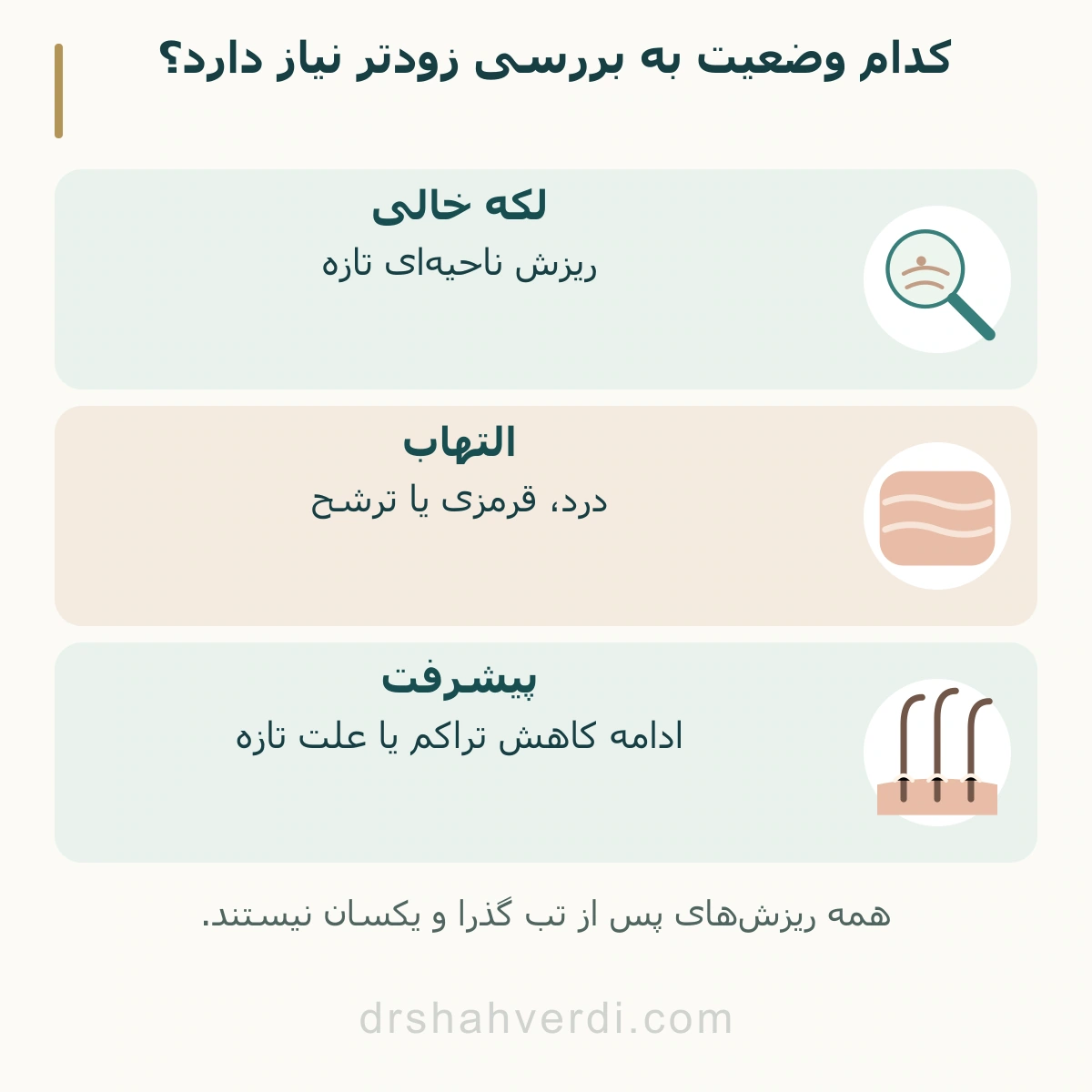 کدام وضعیت به بررسی زودتر نیاز دارد؟