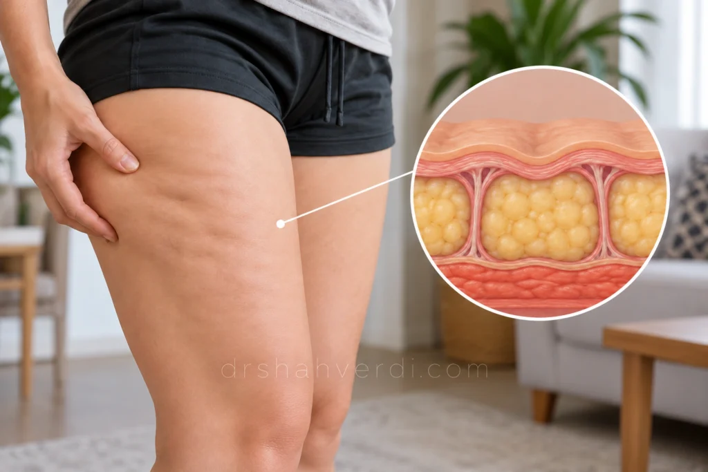 تصویر مقاله سلولیت در افراد لاغر؛ چرا وزن پایین پوست را همیشه صاف نمی‌کند؟