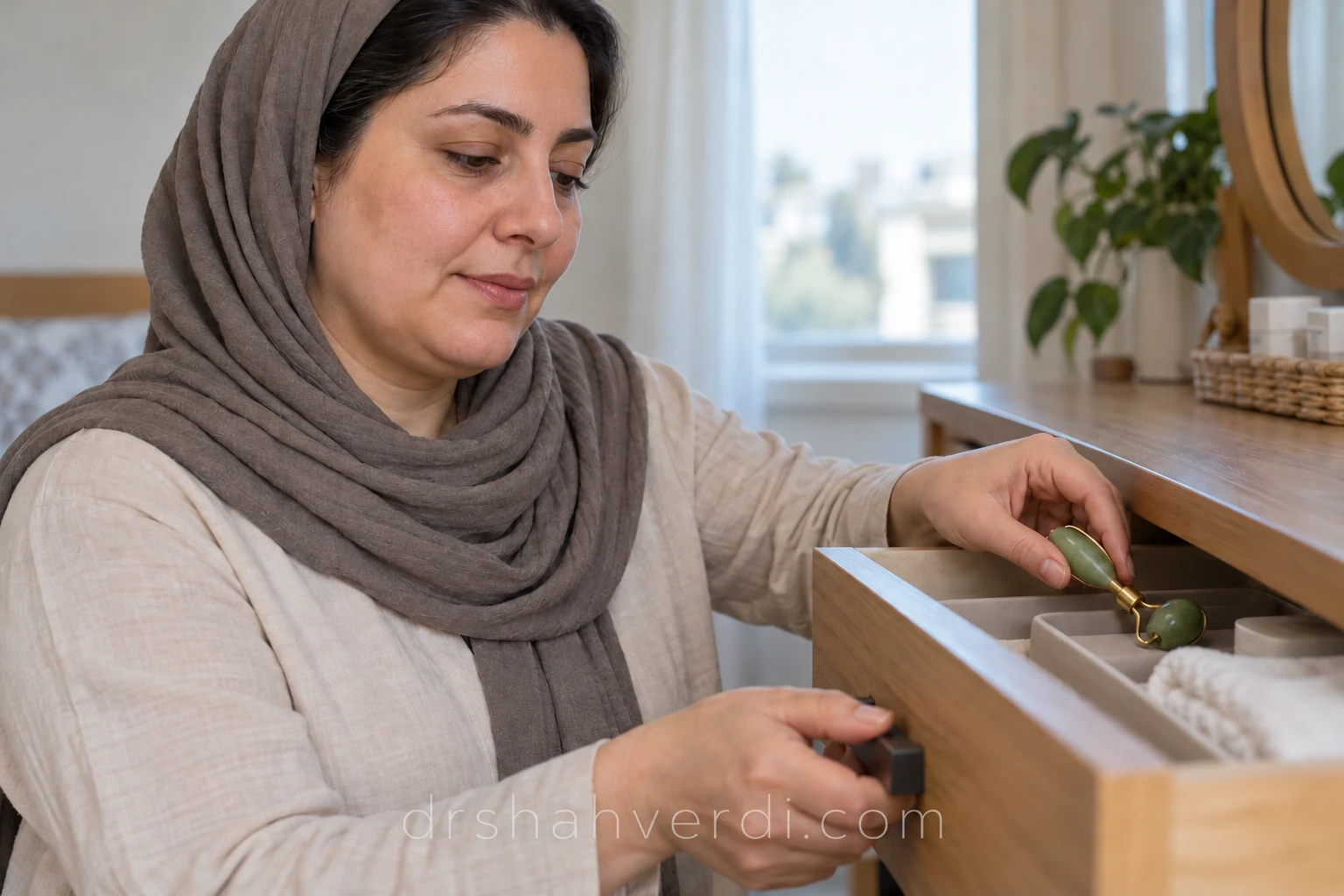 پرهیز از فشار روی ورم دستهای فرد دور از ناحیه متورم زیر چانه و ابزار ماساژ کنارگذاشتهشده