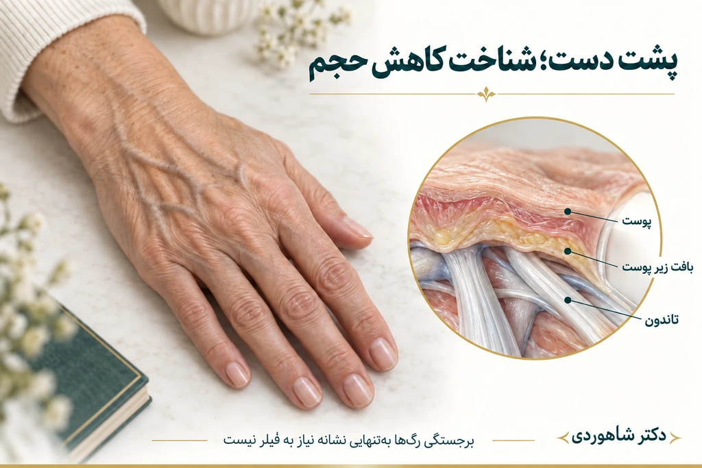 تصویر مقاله فیلر پشت دست؛ ارزیابی حجم و کیفیت پوست