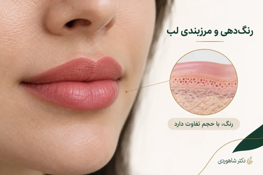 تصویر مقاله شیدینگ و آرایش دائم لب؛ رنگ، سبکها و خنثیسازی لب تیره