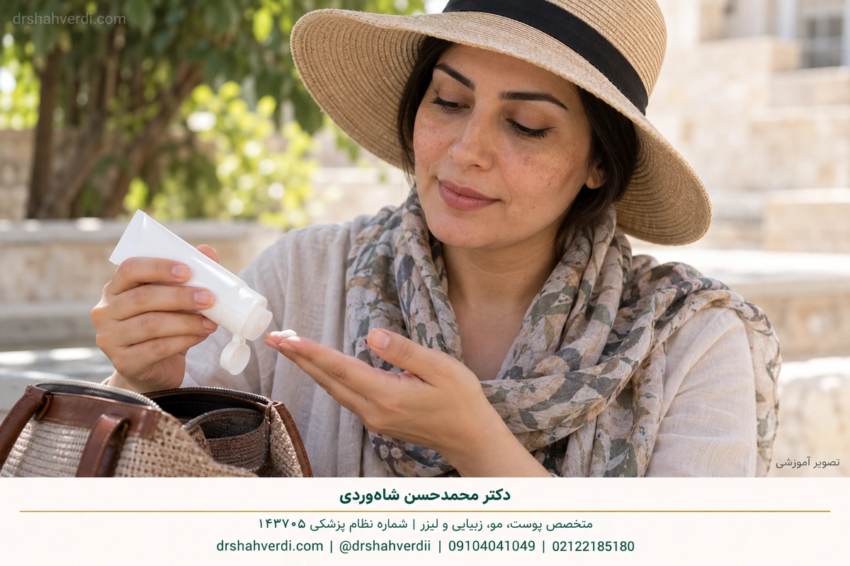 تمدید ضدآفتاب روی پوست سالم